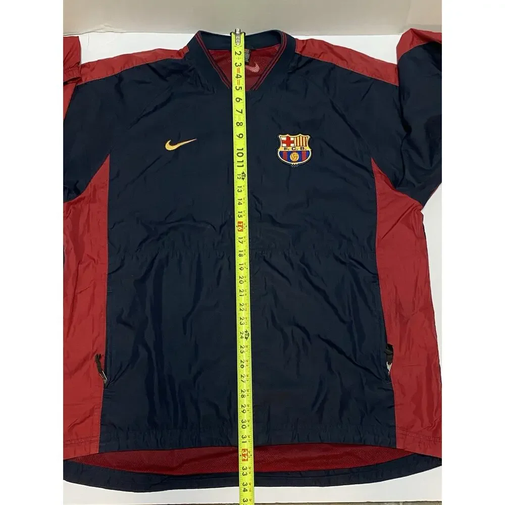 Vintage Barcelona Spain Training Top Jacket Raincoat Coat 1990's Nike Size XL - Picture 6 of 8
